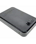 Compact Subcompact Handgun Vault With All Steel Build, TSA Approved And CA DOJ Certified, lockable top view showing lock mechanism