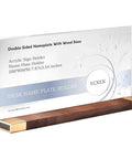 Clear Acrylic Desk Name Plate Holder With Wood Base Double Sided Sign Display For Tables 7.87 By 3.54 Inches 200 By 90 Mm
