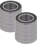 10 Pack Deep Groove Radial Ball Bearings 6007-2RS With Double Rubber Seals, 1.378 In ID, two stacks side by side