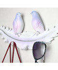 Creative Bird Wall Mounted Coat Rack No Sweat Entryway Setup Rock Solid Hooks For Coats Hats And Keys Easy DIY Mount with birds and leaves design.