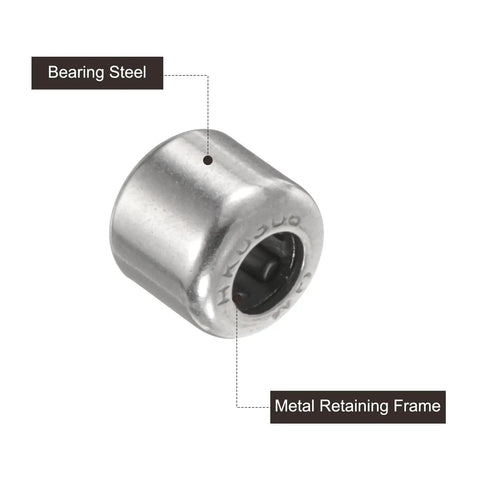 Rock Solid One Way Needle Roller Bearing, Top Tier Chrome Steel Clutch Bearing With Washers, Heavy Duty Overrunning Support Part Built Like A Tank For Reliable Performance And Smooth Industrial Applications