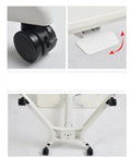 Close-up of the wheels and adjustable mechanism of the High Profile Rolling Laptop Cart And Adjustable Standing Desk With Portable Side Table For Bed Sofa Reading Spots Home Office Setups Quick Build Legit Game Changer.