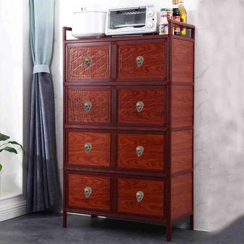 Cabinet with Skull Knob Set Four Pieces Zinc Alloy Heavy Duty Cabinet Pull Handles With Screws Bronze Finish For Dresser