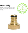 Brass Three Quarter Inch Garden Hose Quick Connect Male Plug Replacement GHT Threaded Fittings For Heavy Duty Water Hoses