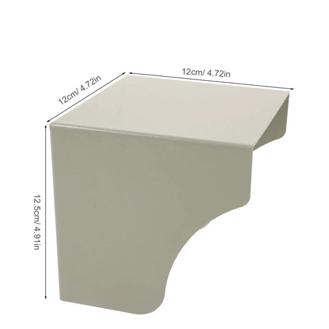 Beefy Iron Roof Cover for Electric Vehicle Charger, 12.5 cm size, silver iron material, protecting Level 2 wall box.