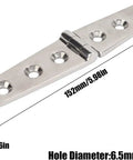 Tough As Nails Heavy Duty Strap Hinges, 1 Pair Real Deal Stainless Steel Marine Grade Hardware, three mounting holes view