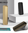 Hidden Push Pull Invisible No Frills Door Handle For Closet Cabinet And Drawer Slotting Grooving Embedded Pull Burr Free Smooth Edge Sleek Black Ga Color 200mm Length Made From Zinc Alloy And Aluminum, black recessed handle