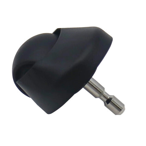 Universal front wheel for vacuum cleaner with black housing and metal axle