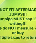 Caution note for One Inch Jump Cups For Dog Agility Equipment Set of Ten, requires factory-labeled 1-inch PVC pipe.