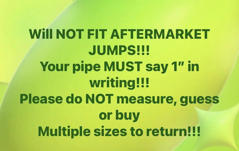 Caution note for One Inch Jump Cups For Dog Agility Equipment Set of Ten, requires factory-labeled 1-inch PVC pipe.