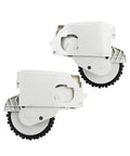 Side view of Wheel Hub Replacement For Robotic Vacuum Cleaner With Adjustable Height For Thresholds And Carpet Edges