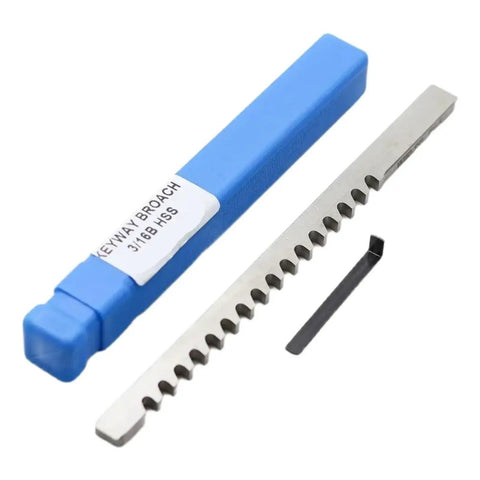 Multi Size Push Type Keyway Broach Set In High Speed Steel HSS with 31mm broach, metal cutting tool, blue case included