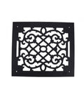 Victorian Style Ornate Air Grille For 12 By 14 Opening Heavy Duty Cast Aluminum Walkable Floor And Wall Vent Cover Black