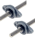 Heavy Duty T8 Lead Screw Horizontal Kit With 2mm Pitch And 8mm Diameter For Your DIY 3D Printer And Engraving Rig To Build A Sick Machine Setup Fast, two stainless steel lead screws with flange bearings