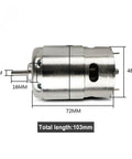 Solid High-Speed Dc Motor With 12-24V Input And Major Torque for Industrial Automation Projects, dimensions shown.