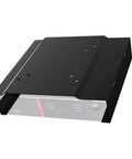 Built Tough Vesa Wall And Under Desk Mount For Lenovo Thinkcentre Tiny Desktops with black metal design and mounting holes.