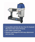 CF-15AA Corrugated Fastener Tool for Three Eighths To Five Eighths Inch Fasteners, side view showing tool with blue top