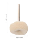 50 Piece Wool Polishing Buffing Wheels For Drill Attachments With White Cashmere Felt, single wheel with dimensions visible.