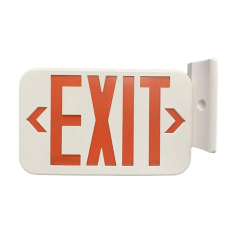 LED Emergency Exit Sign Double Face With Battery Backup Kit, 6 Pack, UL Certified, wall mount view