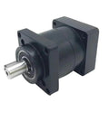 Heavy Duty Nema 52 Flange Planetary Gearbox And Speed Reducer Designed For Stepper And Servo Motors With Knockout Torque and Rock Solid Precision For Pro Setup Needs, showcasing the black casing and 19mm shaft.
