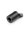 One Quarter Inch Drive Impact Universal Joint With Thirty Degree Working Angle, Six Sided Pinless Ball And Socket Joint, black finish