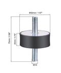 Heavy Duty Rubber Vibration Mounts With Studs 1 Piece For Fitness Equipment Air Conditioning And Bicycles Threaded M6 M8 M10 M12 Absorbers Anti Vibration Isolators For Quiet Operation And Long Lasting Performance, M10