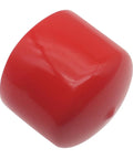 Close-up of Four Pack 1.98-Inch Red Rubber Bearing Caps For Trailer Wheel Hub Dust Covers Keep Bearings Clean And Lubricated