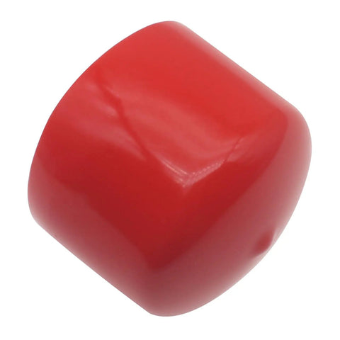 Close-up of Four Pack 1.98-Inch Red Rubber Bearing Caps For Trailer Wheel Hub Dust Covers Keep Bearings Clean And Lubricated
