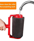 Absolute Game Changer Nine Piece Paint Roller Kit shows a hand cleaning a roller under water after painting.