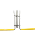 Durable Silver Hydraulic Cylinder Rod Cup Sealing Installation Tool For Quick Mechanic Repair On Heavy Machinery And Lifts Without Damage, yellow handles
