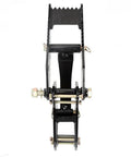 Universal Backhoe Thumb Attachment For 3.25 Inch Boom Width, Bolt-On, Black Powder Coated Steel, Claw Tool Front View