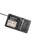 X6FG Built-In Gyro 6-Channel 2.4GHz RC Receiver for Dumborc X6 X4 X6PM-350 Transmitter, black compact unit with labels.