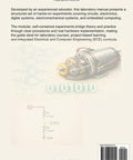 Back cover of ECE lab manual titled 'Level Up Your Lab Game With This Rock Solid Electrical And Computer Engineering Manual Covering Circuits Electronics Embedded Tech And Mechatronics Hands On Projects For College Grads And Pros'.
