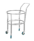 Heavy Duty Steel Drum Dolly Cart For Moving Industrial Barrels Kitchen Soup Pots And Milk Buckets Adjustable Height Roller Rack with smooth rollers.