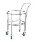 Rugged Steel Heavy Duty Drum Rack And Adjustable Barrel Dolly Keeps Soup Pot And Milk Bucket Hauling Smooth As Butter For Busy Restaurant Staff And Catering Pros, stainless steel transport cart with wheels.