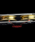 Close-up of copper wheels on Premium Stainless Steel Sliding Door Rollers And Window Pulley With Copper Double Wheel System.
