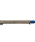 Rock Solid 304 Stainless Steel U Trough Auger Screw Conveyor featuring a 9 inch helical blade and motor for bulk transfer.