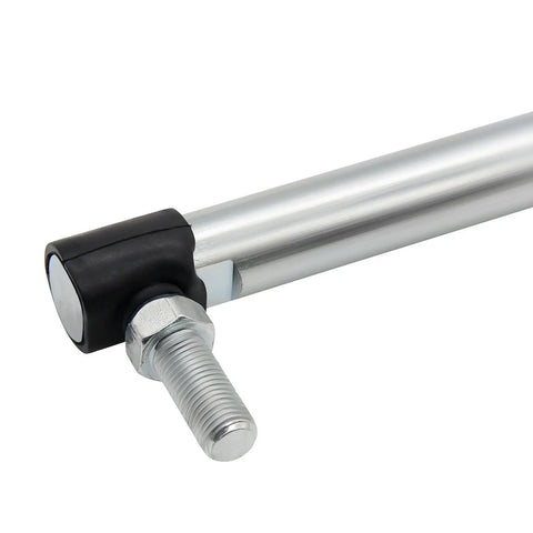 Sixteen And One Quarter Inch Drag Link Replacement For Lawn Mowers Fits 175121 532175121 Beast Heavy Duty Steering Link For Husqvarna Poulan Poulan Pro Sears Craftsman Roper And Weed Eater Compatible With LT2000 LTX1000 silver steel steering link with threaded end