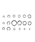 Assortment of 70 Pcs External Retaining Circlips E Clip Washers Retaining Ring Carbon Steel Kit For Auto Repair And DIY Projects