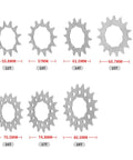 Assorted sprockets including 12T Single Speed Freewheel For Mountain Bikes 12T Gear Sprocket Beefy Steel Construction