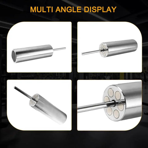 8mm Gym Cable Machine Weight Stack Extender Pin With Solid Steel Shaft And Extended Weight Horn For Quick Loading Of 2 Inch Olympic Plates Onto Existing Selector Stacks, multi-angle views