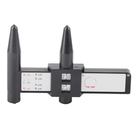 Universal Wheel Bolt Pattern Gauge for 4 5 6 8 Lug Wheels with Inch and Metric Dual Scale Readings