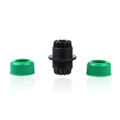 Top Tier Five Piece Quick Connect Hose Kit For Garden Drip Irrigation And Pipe Repair, Includes Plastic Adapter Fittings To Fix Leaks And Extend Water Flow Smoothly Without Tools Or Hassle black and green plastic connector set