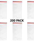 200 Pack Resealable Fire Extinguisher Inspection Tag Covers Clear Heavy Duty 10 Mil Thickness showcasing clear snap lock pouches.