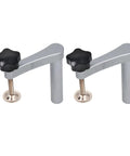 20mm Solid Hold Down Clamp With Hella Tough Grip And Fast Acting Gear Lock For Workbench Saw Holes And Stainless Steel Quick Clamp with knobs and mounts.