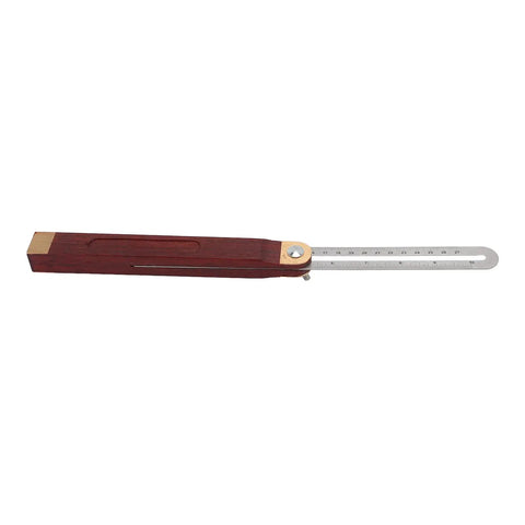 Top Tier Woodworking T Bevel Gauge With Rosewood Handle, precise angle measuring tool with stainless steel ruler.