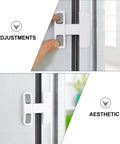 Kidproof Fridge Lock For Cabinets And Drawers Anti Pinch Plastic Strap Latch Self Adhesive Cabinet Lock close-up view