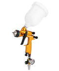 Heavy-Duty 1.3mm Gravity Paint Sprayer With High Atomization Pneumatic Airbrush, 1.3mm tip for fine finishes, adjustable pressure.