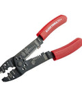American Made Multi Tool Wire Stripper Cutter And Crimper For 8-22 AWG, red handle, dual wire cutters, 8.5-Inch electrician tool