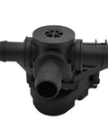 Hvac Heater Valve Thermostat Control For 2016 To 2020 Tesla Model X Battery Ev 106422500B C E, black plastic valve with inlet and outlet pipes.